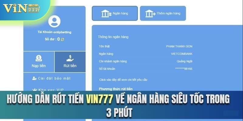 Quy trình thực hiện lệnh rút tiền cực đơn giản